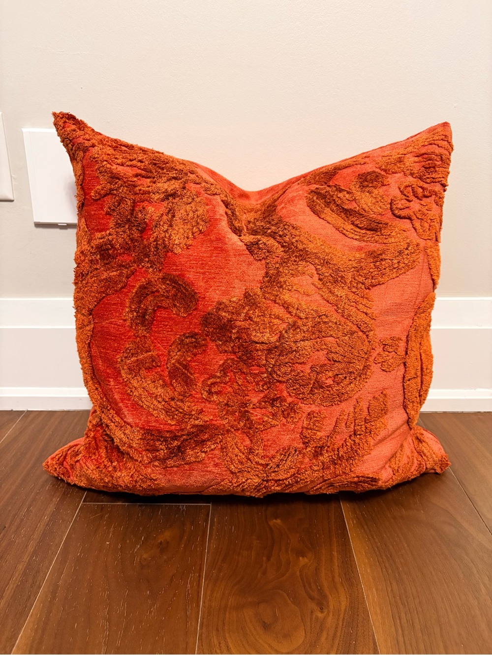 Pottery Barn Textured Burnt Orange Accent Pillow